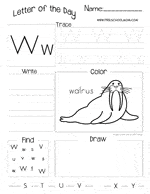 Letter W Preschool Printables Preschool Mom