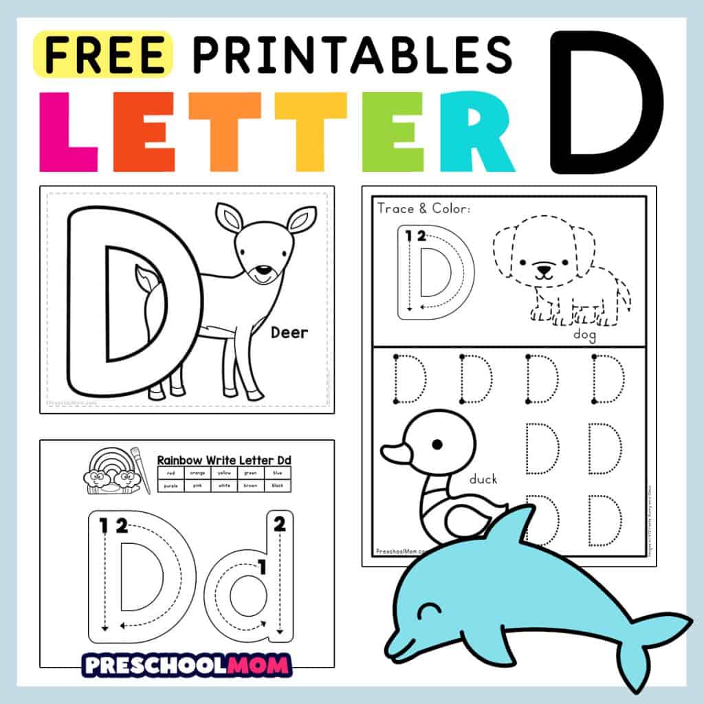 Letter D Worksheets For Kindergarten